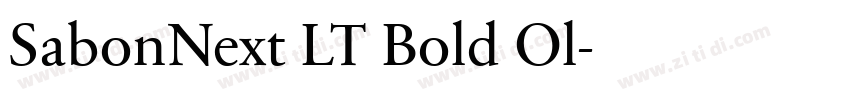 SabonNext LT Bold Ol字体转换